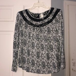 white and black blouse